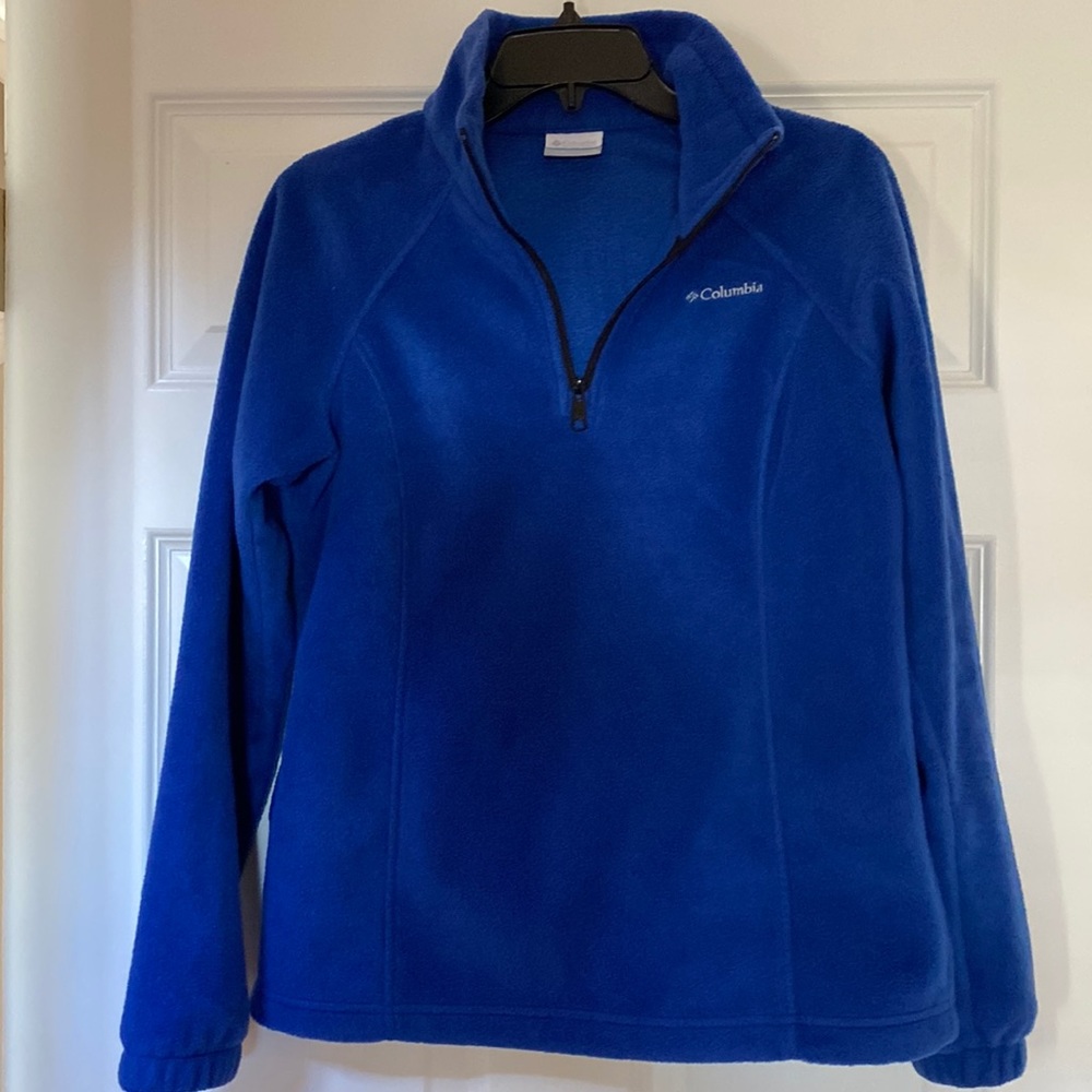 Columbia Fleece Half Zip Royal Blue Size Small Great Used Condition